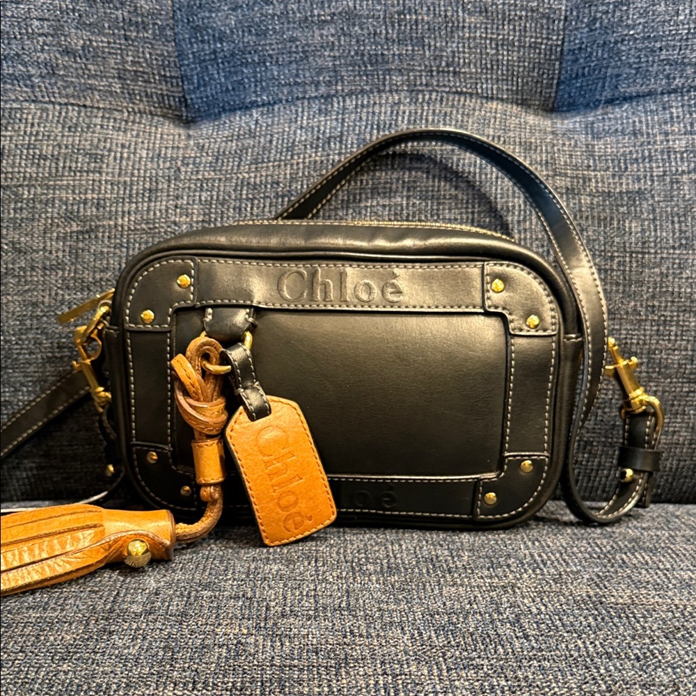 Chloé Black Leather Crossbody Bag
